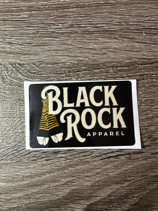 Black Rock Feather Stack Sticker