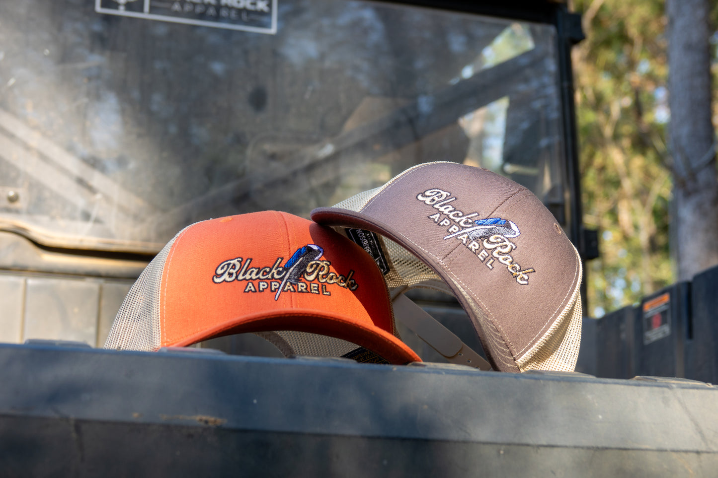 Mallard Wing Feather Logo Trucker Orange/Khaki