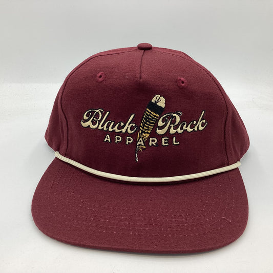 Maroon Feather Logo Rope Hat